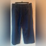 American Eagle NWT dark wash wide leg denim pants, elastic waist, pockets; M Photo 6