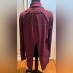 We The Free Free People  Oversized Split Back Turtleneck Sweater Tunic‎ Top Plum Photo 12