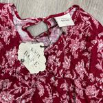 Knox Rose Women's Red Floral Long Sleeve Knit Shirt - Size Small - NWT Photo 1