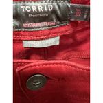 Torrid  Boyfriend Straight Red Stretch Denim Size 18 Regular Holiday Christmas Photo 4