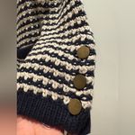 Loft  Navy and Cream Striped Cardigan‎ Size M Photo 3