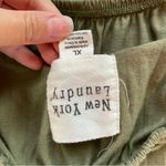 New York Laundry Solid Sage Green 3/4 Sleeve Blouse Photo 2