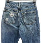 Forever 21  High Rise Button Fly Straight Leg Destroyed Denim Blue Jeans 24 Waist Photo 5