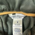 American Eagle  Track Sweatpants Low Rise Zip Green Gold Size 6 Y2k Indie Sleaze Photo 2