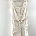 House of Harlow Linen Square Neck Belted Romper White 4 Photo 6