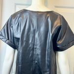 LOVE • KUZA Gothic Elegant Black Faux Leather Dress Size Medium Photo 3