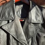 Jacqueline Ferrar  Genuine Leather Women Black Double Breasted Jacket Size XL Photo 4