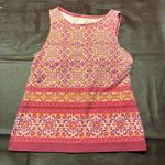 Lands' End Tankini Top Size 6 Multicolor Geo Print Built-In Bra Swimwear Photo 1