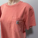 Carhartt  Loose Fit Heavyweight Short Sleeve Pocket T-shirt Large Pink Salmon Photo 1