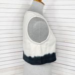 ALLSAINTS  Lila Ombre‎ Cropped Sleeveless Sweatshirt Top Cream Black Small Photo 3