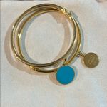 Kate Spade Gold and Blue Bangle Bracelet Set Photo 0