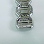 Stacked Design Sterling Silver and CZ Necklace Photo 3