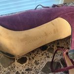 Ivanka Trump  Burgundy Suede Heels Photo 2