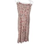 American Eagle  Strapless Floral Paisley Print wide leg cropped Jumpsuit pockets Photo 1