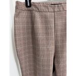 Boohoo Curve Plaid Trousers Size US 12 Light Academia Business School Office Brown Photo 3