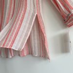 Nanette Lepore  NWT Tangerine Stripe Blouse L Breezy Boho Resort Chic Coastal Photo 5