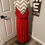 ASOS  Design women’s black Elegant Red Pleated cami Dress size 16 Photo 6