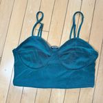 Wild Fable Shimmer Green Bra Corset Cropped Tank Top Size Small Photo 1