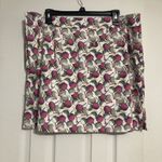 IZOD Golf Skort Skirt Size 14 Pockets Stretch White Pink Blue Balls Tees print Photo 4