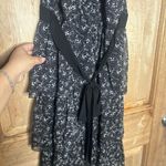 ZARA women’s Floral boho Dress with Ruffle size S Photo 4