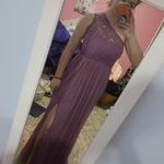 David's Bridal Purple Maxi Formal Dress Photo 0