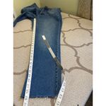 J.Crew  high rise straight premium edition button fly raw hem blue jeans,size 28 Photo 5