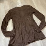 Burning Torch Top y2k boho hippie embroidered womens Brown (small) Photo 3