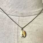 Silver tone dainty Eiffel Tower locket necklace Photo 0