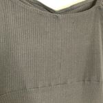 Reformation  Black Ribbed Knit MENA Ruched Bust Bodycon Stretch Midi LBD Dress Sm Photo 6