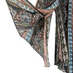 Melissa Paige Top Womens S Multicolor Wide Sleeve Flowy Pleated Boho 70s Hippie Photo 2