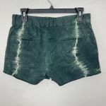 Current/Elliott Current Elliot Tie-Dye Green Mid-Rise Shorts Photo 2