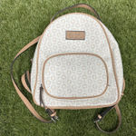 Guess  Faux Leather‎ Mini Backpack Brown And Cream Barely Used Photo 0