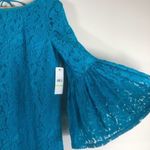 Laundry by Shelli Segal NWT Blue Lace Bell Sleeve Dress Photo 2