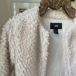 H&M Cropped Sheepdog Faux Fur Jacket Ivory 6 Photo 1