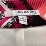 Studio One Maxi Dress Geometric Silver Embellished Neck Sleeveless Small Photo 1