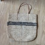 Hat Attack Tan and Black Woven Tote Photo 2