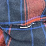 Old Navy  Size XL Flannel Shirt Boyfriend Fit Button Down Plaid Pocket Red Blue Photo 7