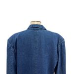 Afrm Agnes Oversized Denim Blazer Jacket Dark Wash Blue Size Medium Photo 9