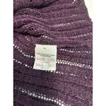 DKNY Petite V Neck Knit Sweater Purple Rayon Blend Women's Size M/L Photo 4