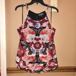Sam Edelman Sam‎ Edelman Stella Floral Tiered Tank Top Red Black Large Photo 1