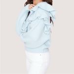 Lost + Wander Stay Humble Sweater Exaggerated Ruffle Baby Blue M / L NWT Photo 2