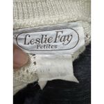 Leslie Fay VTG 80s Hand Made Crochet Lace Cream Sheer Top Sz 10 Granny core Deadstock ART Photo 4