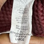 Gyft  Women’s Mauve Waffle Knit top - Size Large Photo 3