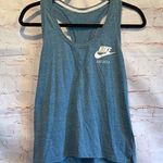 Nike  Shirt Women Medium Blue Tank Top Sportswear Vintage Racerback Athletic Gym Photo 0