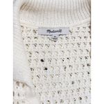 Madewell  Womens Sweater Beige Crochet Polo V Neck Long Sleeve Pullover Boho XS Photo 3