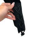 Rag and Bone  Simone Black Lace‎ Up Ankle Crop Stretch Pants Size 10 Photo 5