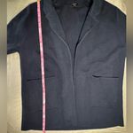 Quince Women’s Sweater Blazer Navy Open 2 Front Pockets 100% Organic Cotton XL Photo 8