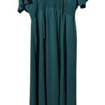 Oddy Anthropologie Women Size 1XL Women Dress Polyester Boho Hippie Peasant City Green Photo 0