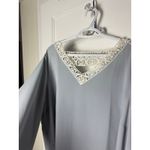 Lane Bryant  Light Blue Lace Flowy Boho Bell Sleeve V-neck Blouse Top Size 18/20 Photo 3