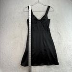 Bershka  Mini Dress Satin Tie Front Party Cocktail‎ Dress Black Size S Photo 3